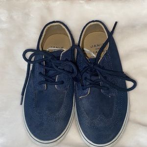 Janie and jack navy blue wind tipped sneakers tennis dress shoes size 10